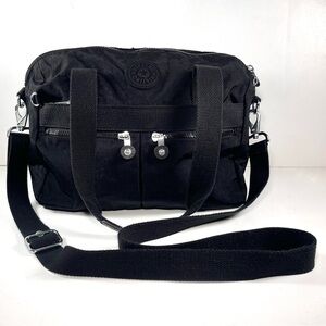 Kipling Klara Black Crossbody Satchel Bag